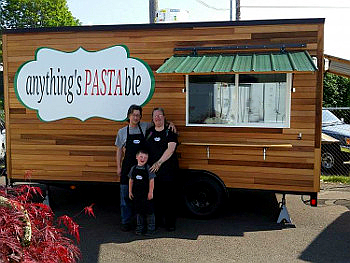 The family of anything's PASTAble food cart