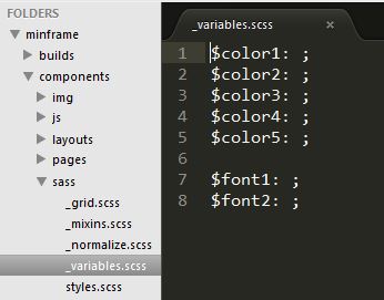 _variables.scss Sass file